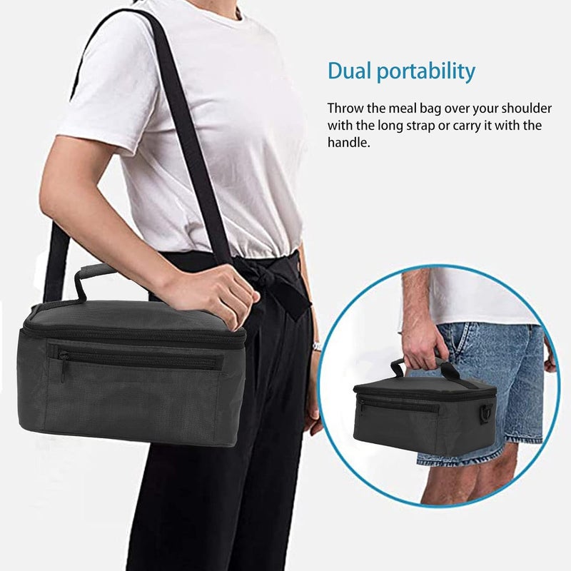 woobles Food Warming Tote, Portable Mini Oven Oxford Cloth Control Temperature Wide Applicable for Home (Black) - Image 4